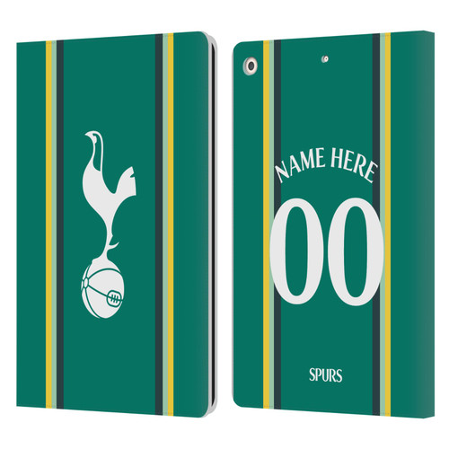 Custom Customised Personalised Tottenham Hotspur F.C. 2024/25 Badge Kit Third Leather Book Wallet Case Cover For Apple iPad 10.2 2019/2020/2021