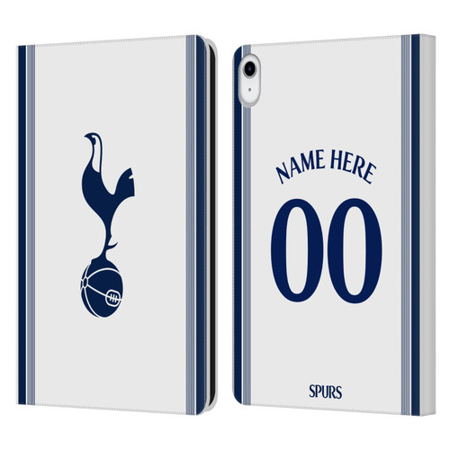 Custom Customised Personalised Tottenham Hotspur F.C. 2024/25 Badge Kit Home Leather Book Wallet Case Cover For Apple iPad 10.9 2022/2025