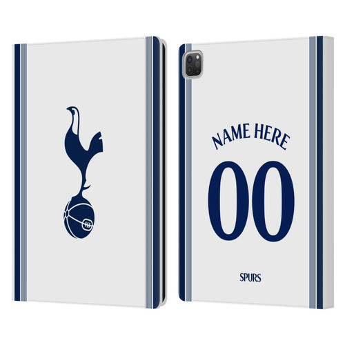 Custom Customised Personalised Tottenham Hotspur F.C. 2024/25 Badge Kit Home Leather Book Wallet Case Cover For Apple iPad Pro 13 M4 2024