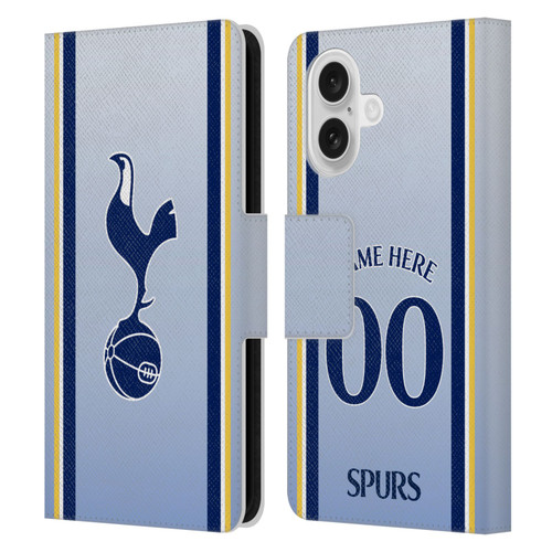 Custom Customised Personalised Tottenham Hotspur F.C. 2024/25 Badge Kit Away Leather Book Wallet Case Cover For Apple iPhone 16 Custom Customised Personalised Tottenham Hotspur F.C. 2024/25 Badge Kit Away Leather Book Wallet Case Cover For Apple iPhone 16