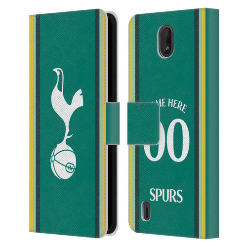 Custom Customised Personalised Tottenham Hotspur F.C. 2024/25 Badge Kit Third Leather Book Wallet Case Cover For Nokia C01 Plus/C1 2nd Edition