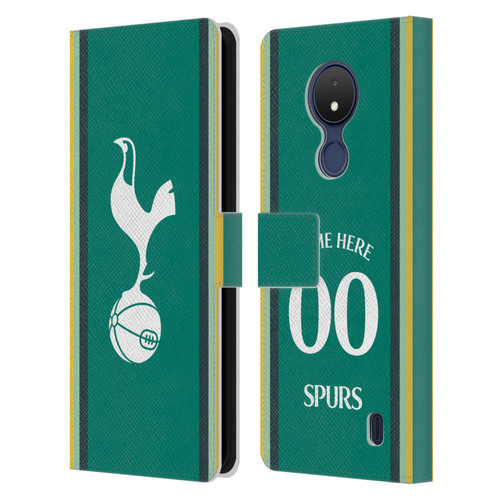 Custom Customised Personalised Tottenham Hotspur F.C. 2024/25 Badge Kit Third Leather Book Wallet Case Cover For Nokia C21