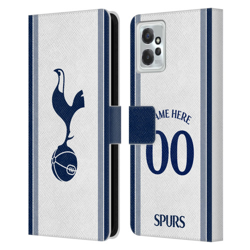 Custom Customised Personalised Tottenham Hotspur F.C. 2024/25 Badge Kit Home Leather Book Wallet Case Cover For Motorola Moto G Power (2023)