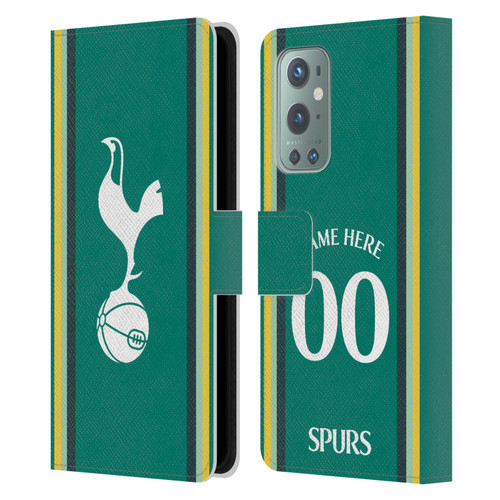 Custom Customised Personalised Tottenham Hotspur F.C. 2024/25 Badge Kit Third Leather Book Wallet Case Cover For OnePlus 9