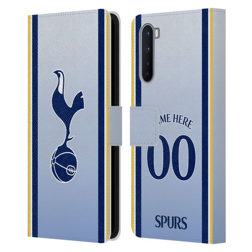 Custom Customised Personalised Tottenham Hotspur F.C. 2024/25 Badge Kit Away Leather Book Wallet Case Cover For OnePlus Nord 5G
