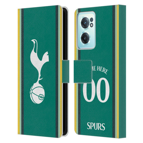 Custom Customised Personalised Tottenham Hotspur F.C. 2024/25 Badge Kit Third Leather Book Wallet Case Cover For OnePlus Nord CE 2 5G
