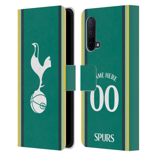 Custom Customised Personalised Tottenham Hotspur F.C. 2024/25 Badge Kit Third Leather Book Wallet Case Cover For OnePlus Nord CE 5G