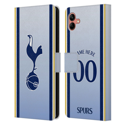 Custom Customised Personalised Tottenham Hotspur F.C. 2024/25 Badge Kit Away Leather Book Wallet Case Cover For Samsung Galaxy A04 (2022) Custom Customised Personalised Tottenham Hotspur F.C. 2024/25 Badge Kit Away Leather Book Wallet Case Cover For Samsung Galaxy A04 (2022)
