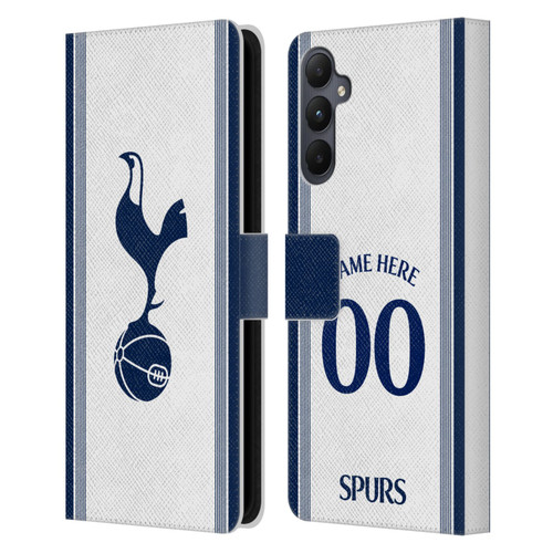 Custom Customised Personalised Tottenham Hotspur F.C. 2024/25 Badge Kit Home Leather Book Wallet Case Cover For Samsung Galaxy A05s