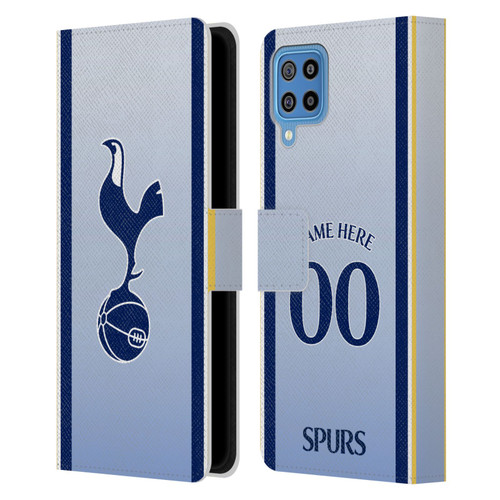 Custom Customised Personalised Tottenham Hotspur F.C. 2024/25 Badge Kit Away Leather Book Wallet Case Cover For Samsung Galaxy F22 (2021)