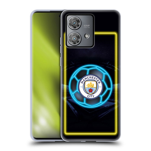 Manchester City Man City FC Neon Logo Soft Gel Case for Motorola Edge 40 Neo 5G