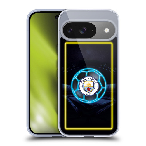 Manchester City Man City FC Neon Logo Soft Gel Case for Google Pixel 9 / Pixel 9 Pro