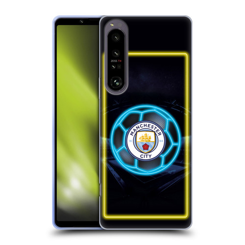 Manchester City Man City FC Neon Logo Soft Gel Case for Sony Xperia 1 IV