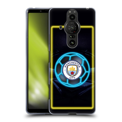 Manchester City Man City FC Neon Logo Soft Gel Case for Sony Xperia Pro-I