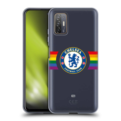 Chelsea Football Club PRIDE CREST Horizontal Soft Gel Case for HTC Desire 21 Pro 5G