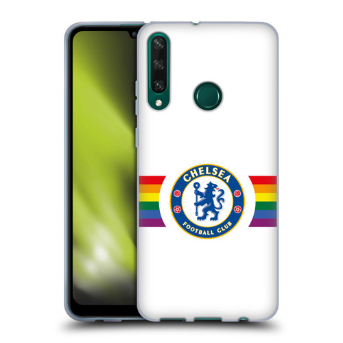 Chelsea Football Club PRIDE CREST Horizontal White Soft Gel Case for Huawei Y6p Chelsea Football Club PRIDE CREST Horizontal White Soft Gel Case for Huawei Y6p