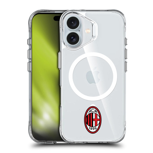 AC Milan Logo Icon Crest Minimalist SHOCKPROOF BUMPER CASE COMPATIBLE WITH Apple iPhone 16 & MAGSAFE