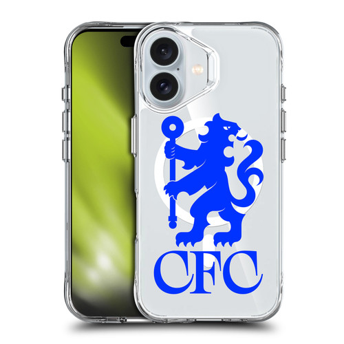 Chelsea Football Club Logo Icon Lions Oversized SHOCKPROOF BUMPER CASE COMPATIBLE WITH Apple iPhone 16 & MAGSAFE