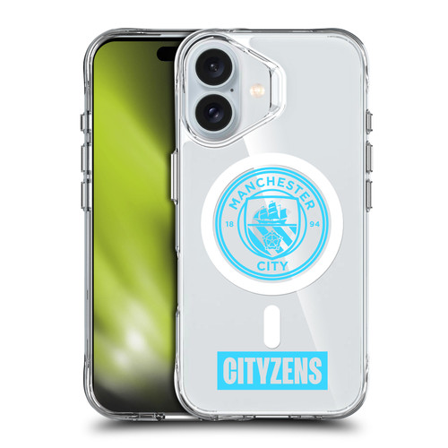 Manchester City Man City FC Logo Icon Cityzens SHOCKPROOF BUMPER CASE COMPATIBLE WITH Apple iPhone 16 & MAGSAFE