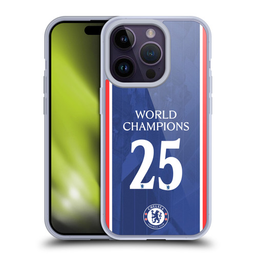 Chelsea Football Club 2025 World Champions Home Kit Soft Gel Case for Apple iPhone 14 Pro & MagSafe
