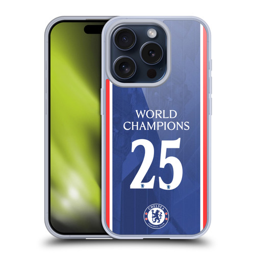 Chelsea Football Club 2025 World Champions Home Kit Soft Gel Case for Apple iPhone 15 Pro Chelsea Football Club 2025 World Champions Home Kit Soft Gel Case for Apple iPhone 15 Pro