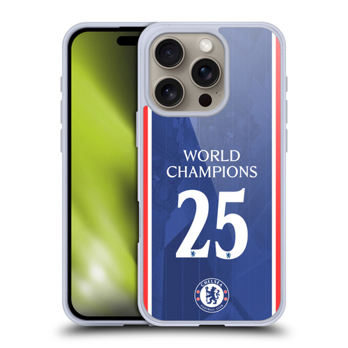 Chelsea Football Club 2025 World Champions Home Kit Soft Gel Case for Apple iPhone 16 Pro Chelsea Football Club 2025 World Champions Home Kit Soft Gel Case for Apple iPhone 16 Pro