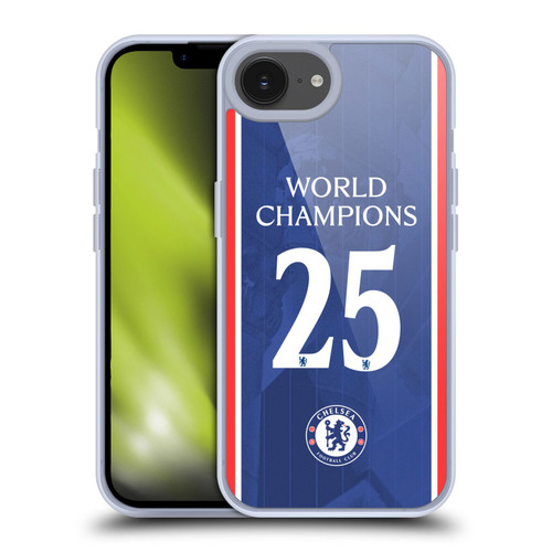 Chelsea Football Club 2025 World Champions Home Kit Soft Gel Case for Apple iPhone 16e Chelsea Football Club 2025 World Champions Home Kit Soft Gel Case for Apple iPhone 16e