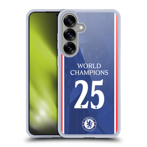 Chelsea Football Club 2025 World Champions Home Kit Soft Gel Case for Samsung Galaxy S25+