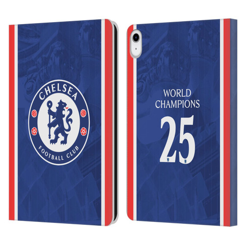 Chelsea Football Club 2025 World Champions Home Kit Leather Book Wallet Case Cover For Apple iPad 10.9 2022/2025