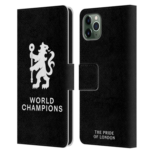 Chelsea Football Club 2025 World Champions Lion Leather Book Wallet Case Cover For Apple iPhone 11 Pro Max