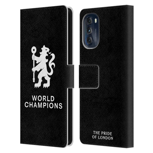 Chelsea Football Club 2025 World Champions Lion Leather Book Wallet Case Cover For Motorola Moto G (2022)
