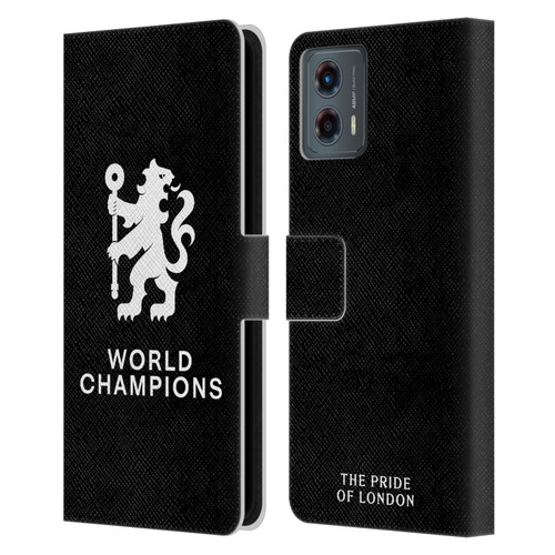 Chelsea Football Club 2025 World Champions Lion Leather Book Wallet Case Cover For Motorola Moto G (2023)