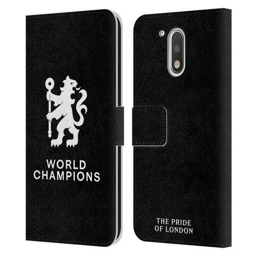 Chelsea Football Club 2025 World Champions Lion Leather Book Wallet Case Cover For Motorola Moto G41