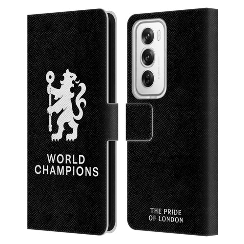 Chelsea Football Club 2025 World Champions Lion Leather Book Wallet Case Cover For OPPO Reno12 Pro 5G