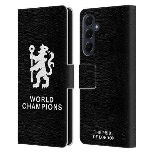Chelsea Football Club 2025 World Champions Lion Leather Book Wallet Case Cover For Samsung Galaxy A55 5G