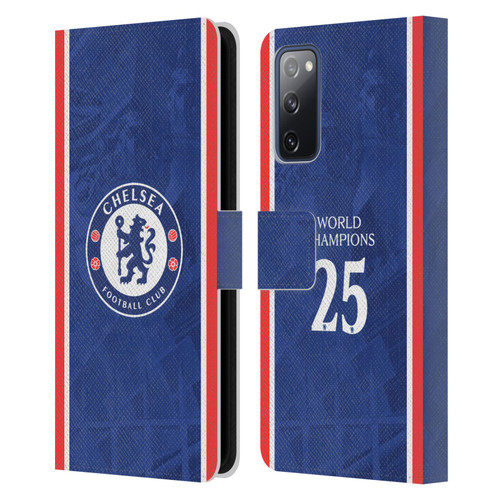 Chelsea Football Club 2025 World Champions Home Kit Leather Book Wallet Case Cover For Samsung Galaxy S20 FE / 5G