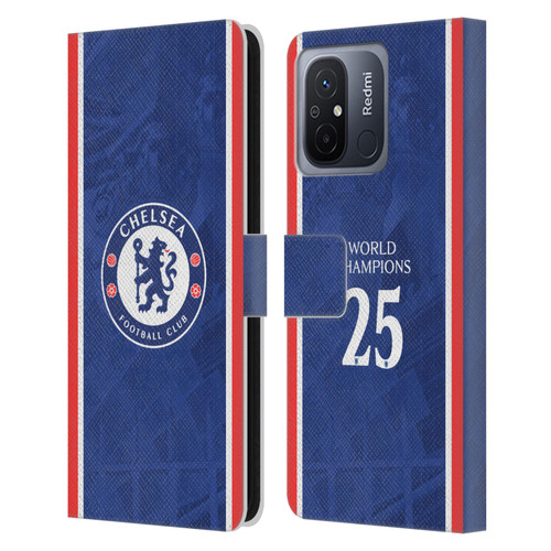 Chelsea Football Club 2025 World Champions Home Kit Leather Book Wallet Case Cover For Xiaomi Redmi 12C