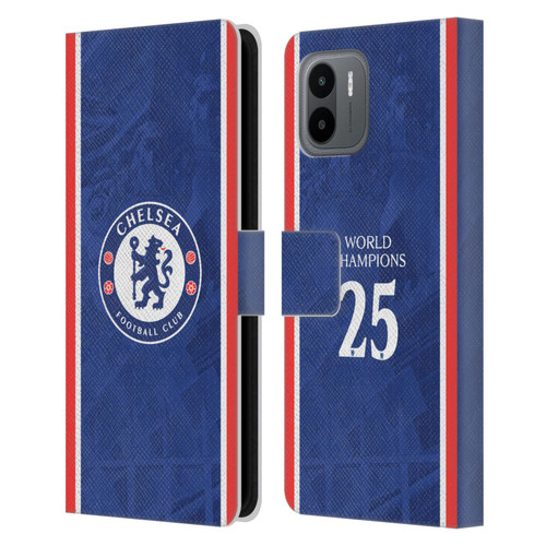 Chelsea Football Club 2025 World Champions Home Kit Leather Book Wallet Case Cover For Xiaomi Redmi A2
