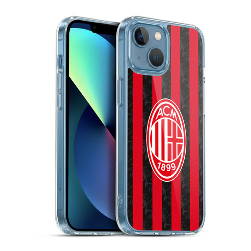 AC Milan 2025/26 Crest Kit Home Soft Gel Case for Apple iPhone 13 Mini & MagSafe