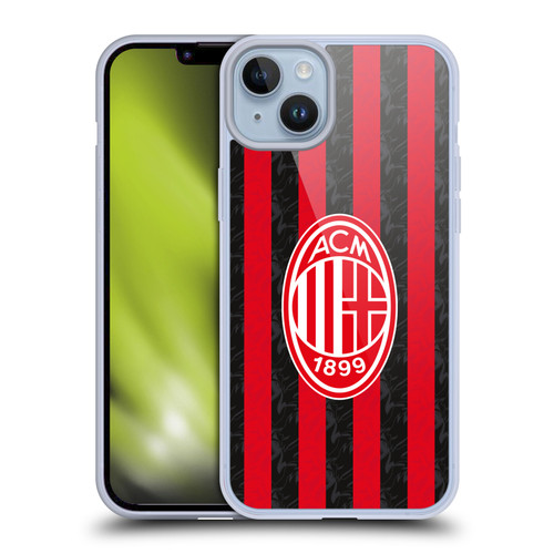 AC Milan 2025/26 Crest Kit Home Soft Gel Case for Apple iPhone 14 Plus & MagSafe