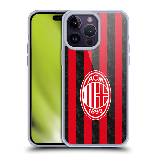 AC Milan 2025/26 Crest Kit Home Soft Gel Case for Apple iPhone 14 Pro Max & MagSafe