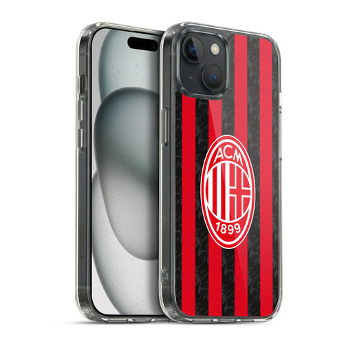 AC Milan 2025/26 Crest Kit Home Soft Gel Case for Apple iPhone 15 Plus & MagSafe
