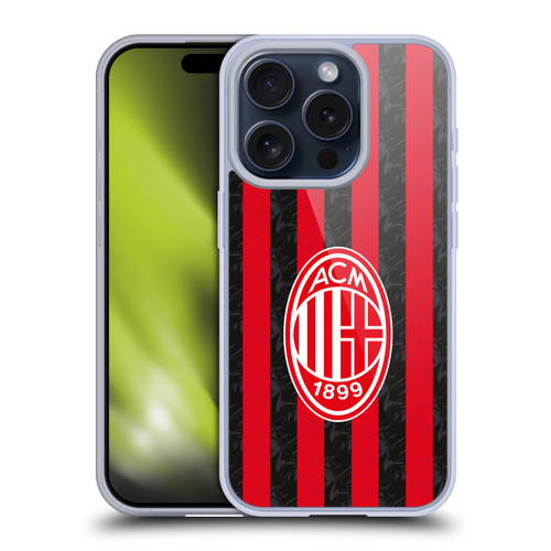 AC Milan 2025/26 Crest Kit Home Soft Gel Case for Apple iPhone 15 Pro
