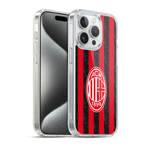 AC Milan 2025/26 Crest Kit Home Soft Gel Case for Apple iPhone 15 Pro & MagSafe