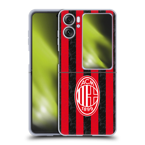 AC Milan 2025/26 Crest Kit Home Soft Gel Case for OPPO Find N2 Flip