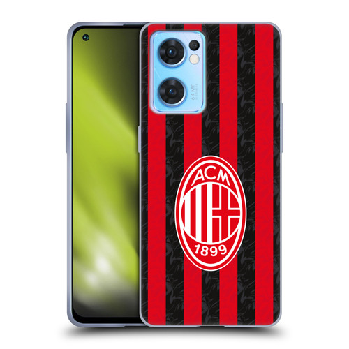 AC Milan 2025/26 Crest Kit Home Soft Gel Case for OPPO Reno7 5G / Find X5 Lite