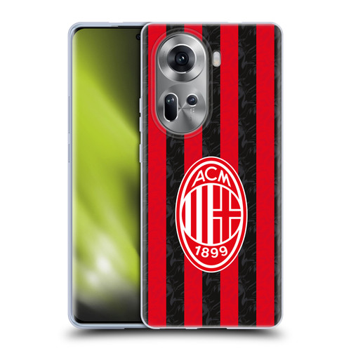 AC Milan 2025/26 Crest Kit Home Soft Gel Case for OPPO Reno11