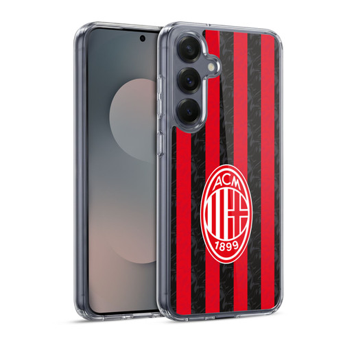 AC Milan 2025/26 Crest Kit Home Soft Gel Case for Samsung Galaxy S25 & MagSafe