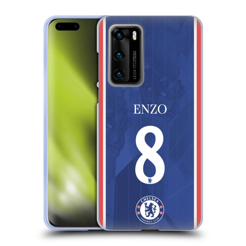 Chelsea Football Club 2025/26 Players Home Kit Enzo Fernández Soft Gel Case for Huawei P40 5G Chelsea Football Club 2025/26 Players Home Kit Enzo Fernández Soft Gel Case for Huawei P40 5G