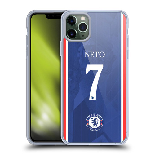 Chelsea Football Club 2025/26 Players Home Kit Pedro Neto Soft Gel Case for Apple iPhone 11 Pro Max
